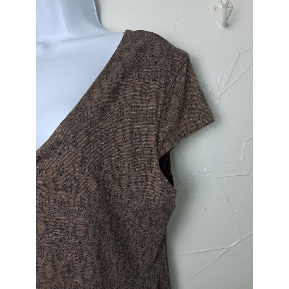 Toad & Co Rosemarie Dress XL Eco Friendly Sustainable Organic Cotton Aztec Print - Picture 5 of 9